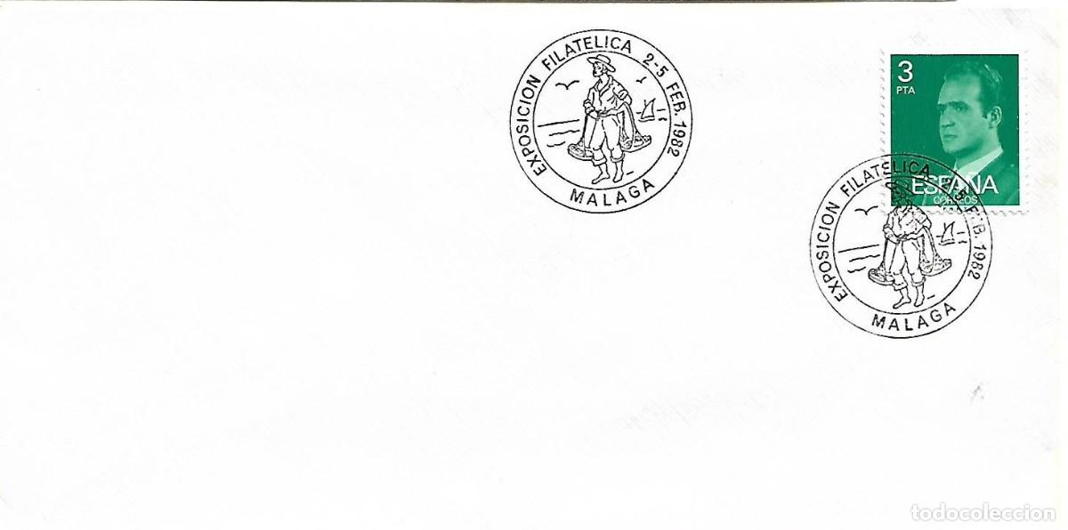 Sellos: MATASELLOS CONMEMORATIVO EXPOSICION FILATELIA. M&Aacute;LAGA, 2-5/02/1982