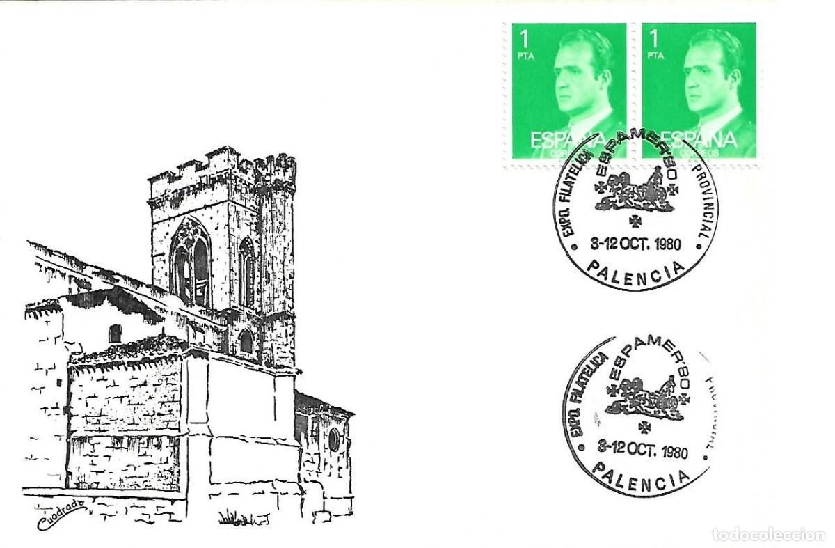 Sellos: MATASELLOS CONMEMORATIVO EXPOSICION FILATELICA PROVINCIAL ESPAMER&acute;80. PALENCIA, 2-12/10/1980