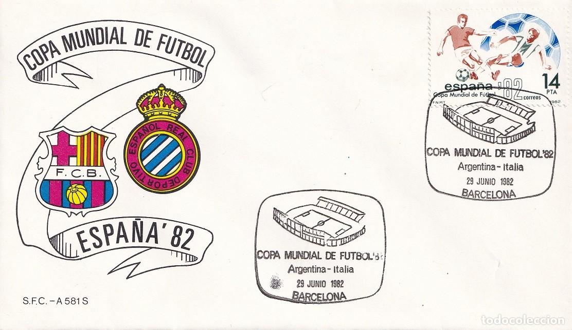Sellos: Barcelona 1982 Espa&ntilde;a'82 Copa Mundial de F&uacute;tbol Argentina-Italia - F.C.B Real Club Deportivo Espa&ntilde;ol