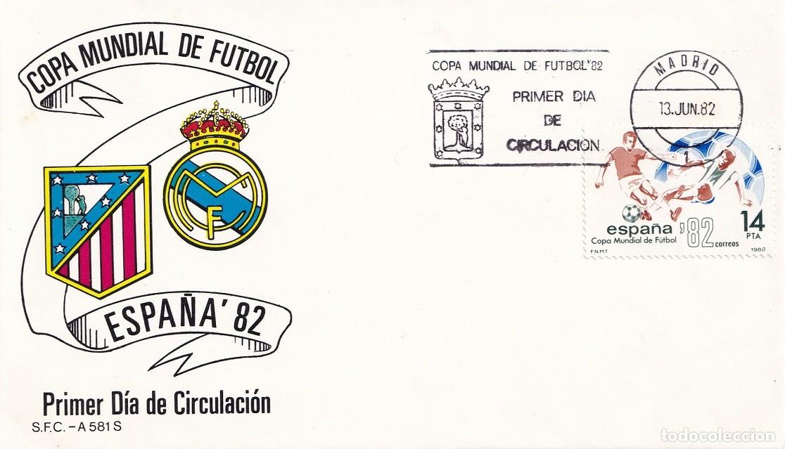 Sellos: SPD Madrid 1982 - Espa&ntilde;a'82 - Copa Mundial de F&uacute;tbol - Primer d&iacute;a de circulaci&oacute;n - FDC