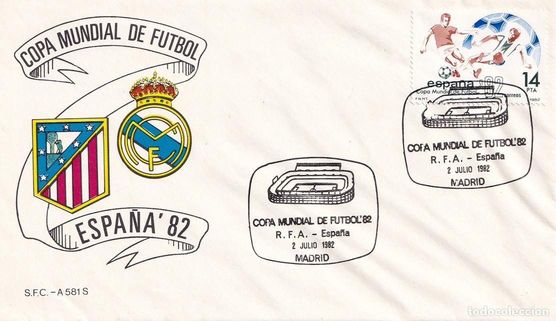 Sellos: Sobre Madrid 1982 - Espa&ntilde;a'82 - Copa Mundial de F&uacute;tbol - R.F.A.-Espa&ntilde;a - FDC