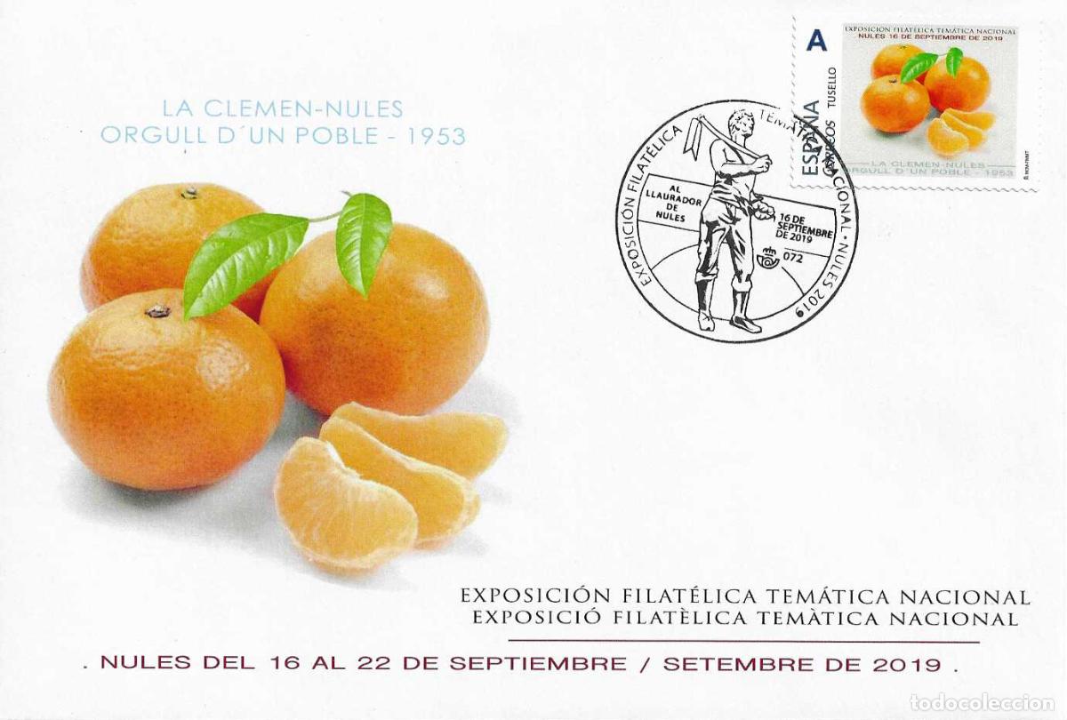 Sellos: NARANJA RARO TU SELLO LA CLEMEN ORGULLO DE UN PUEBLO, NULES (CASTELLON) 2019 MATASELLOS EN SOBRE VER