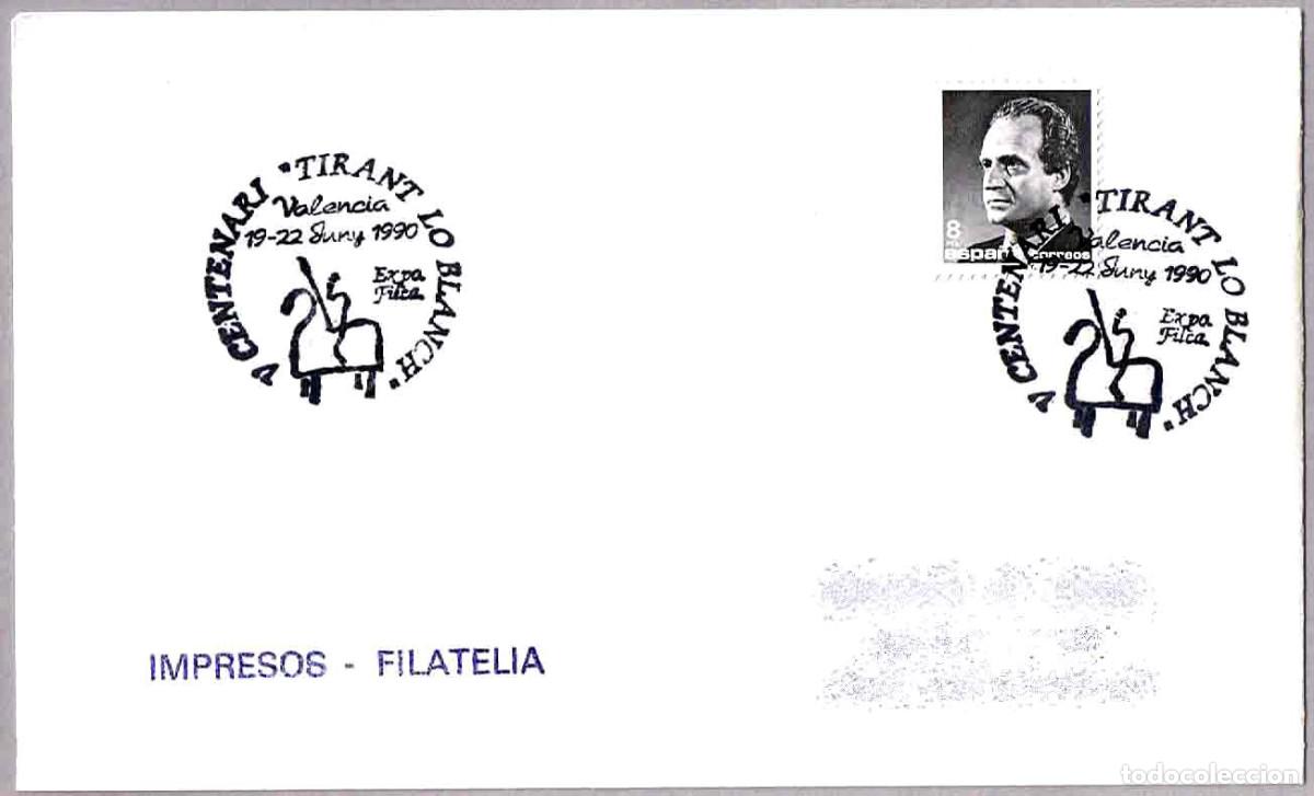 Sellos: Matasellos V CENTENARI TIRANT LO BLANCH. Valencia 1990