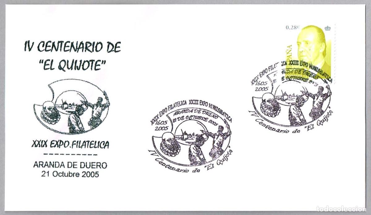 Sellos: Matasellos IV CENTENARIO DE EL QUIJOTE. Aranda de Duero, Burgos, 2005