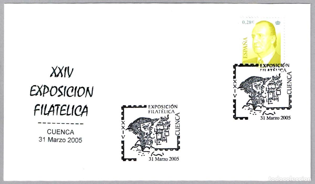 Sellos: Matasellos EXPOSICION FILATELICA - DON QUIJOTE. Cuenca 2005