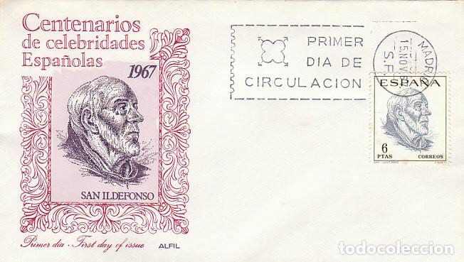 Sellos: EDIFIL 1837, II CENTENARIO DE SAN JOSE DE CALASANZ, PRIMER DIA DE 27-11-1967 SOBRE DE ALFIL