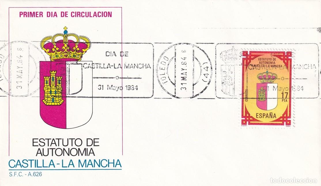 Sellos: SPD Toledo 1984 - Estatuto de Autonom&iacute;a de Castilla-La Mancha 31 Mayo - Matasellos rodillo