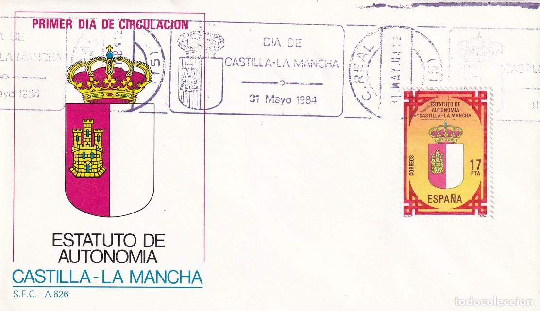 Sellos: SPD Ciudad Real 1984 - Estatuto de Autonom&iacute;a de Castilla-La Mancha 31 Mayo - Matasellos rodillo