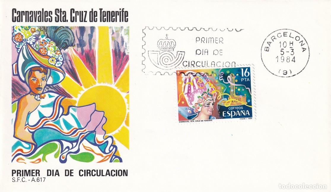 Sellos: SPD Barcelona 1984 Carnavales de Santa Cruz de Tenerife - Fiestas populares - Primer d&iacute;a circulaci&oacute;n