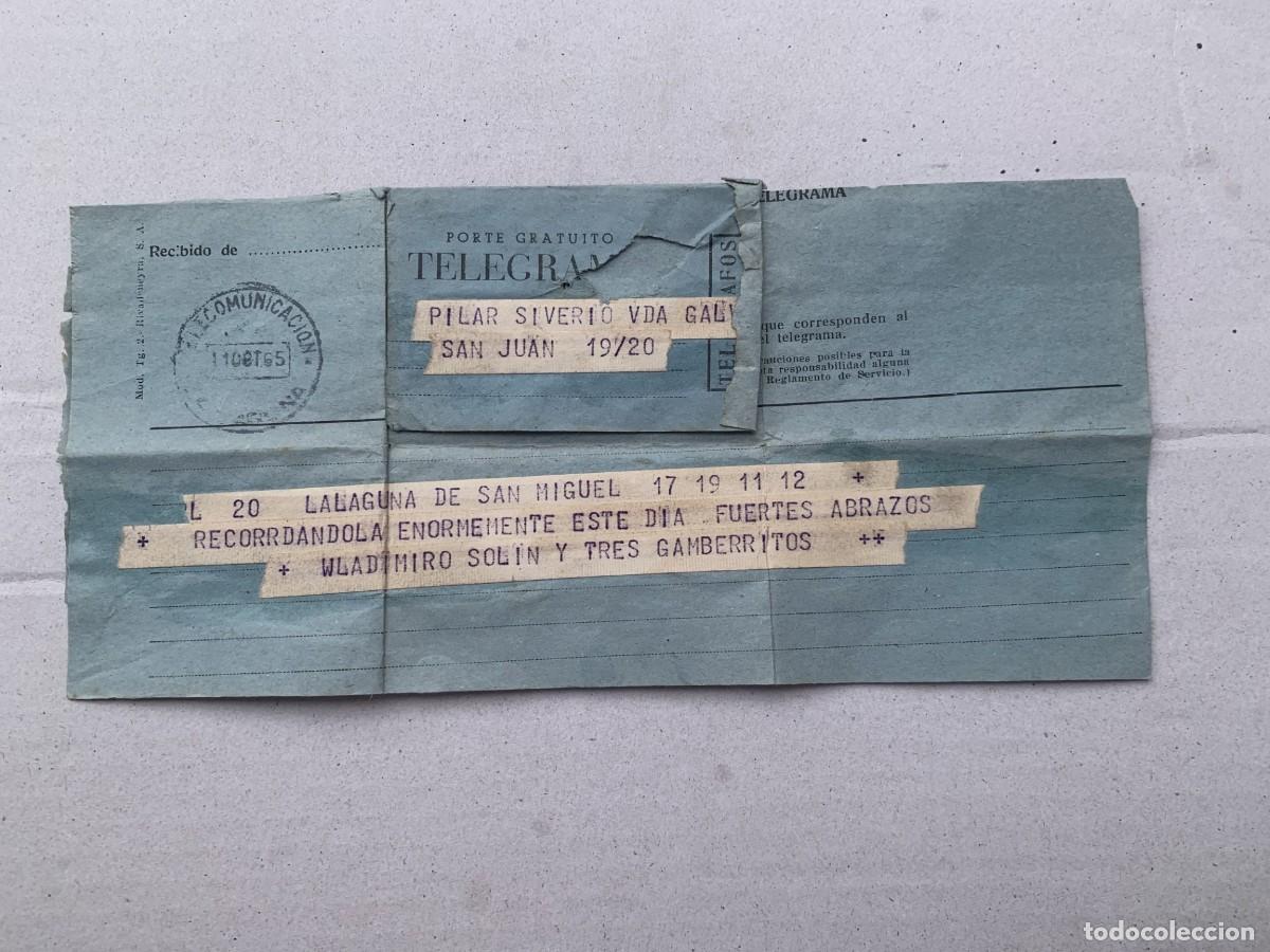 Sellos: Telegramas 1945-1960 familiares Corrteo Canarias