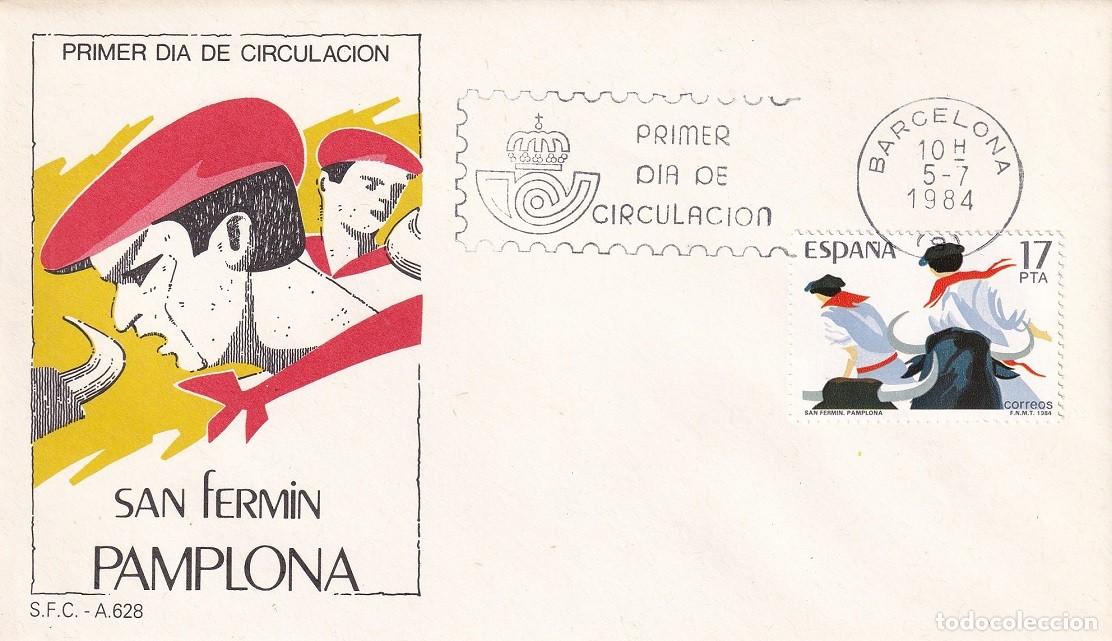 Sellos: SPD Madrid 1984 - San Ferm&iacute;n Pamplona - Grandes fiestas populares - Primer d&iacute;a de circulaci&oacute;n - FDC