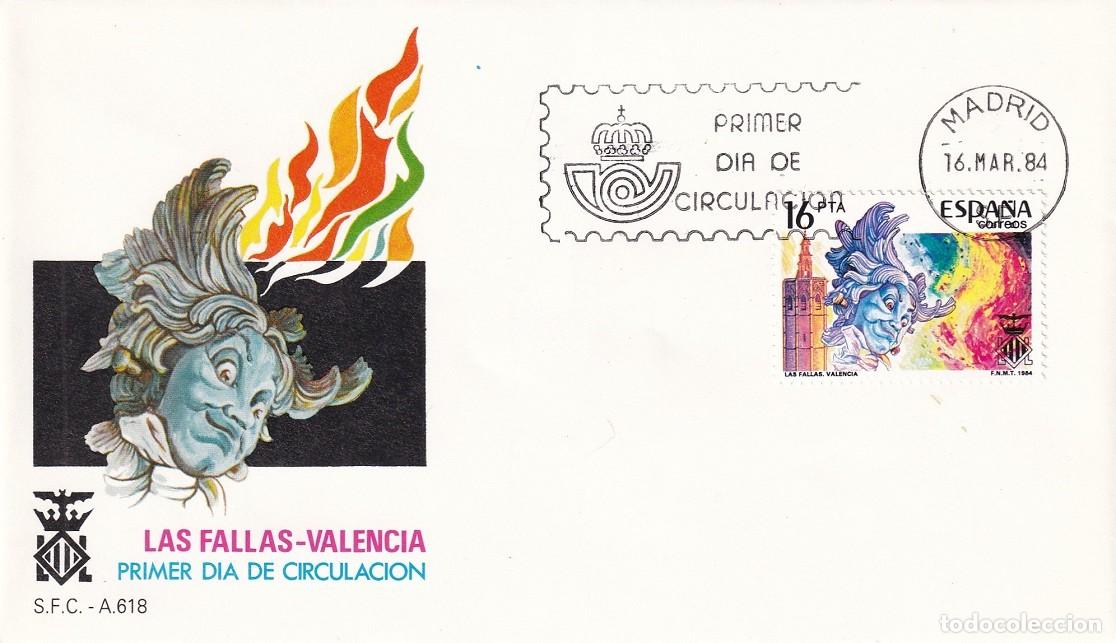 Sellos: SPD Madrid 1984 - Las Fallas de Valencia - Grandes fiestas populares - Primer d&iacute;a de circulaci&oacute;n