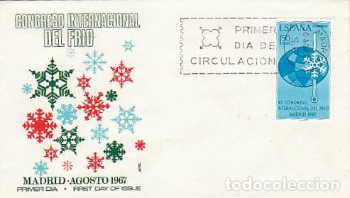Sellos: EDIFIL 1817, CONGRESO INTERNACIONAL DEL FRIO, PRIMER DIA DE 30-8-1967 SOBRE DE ALFIL