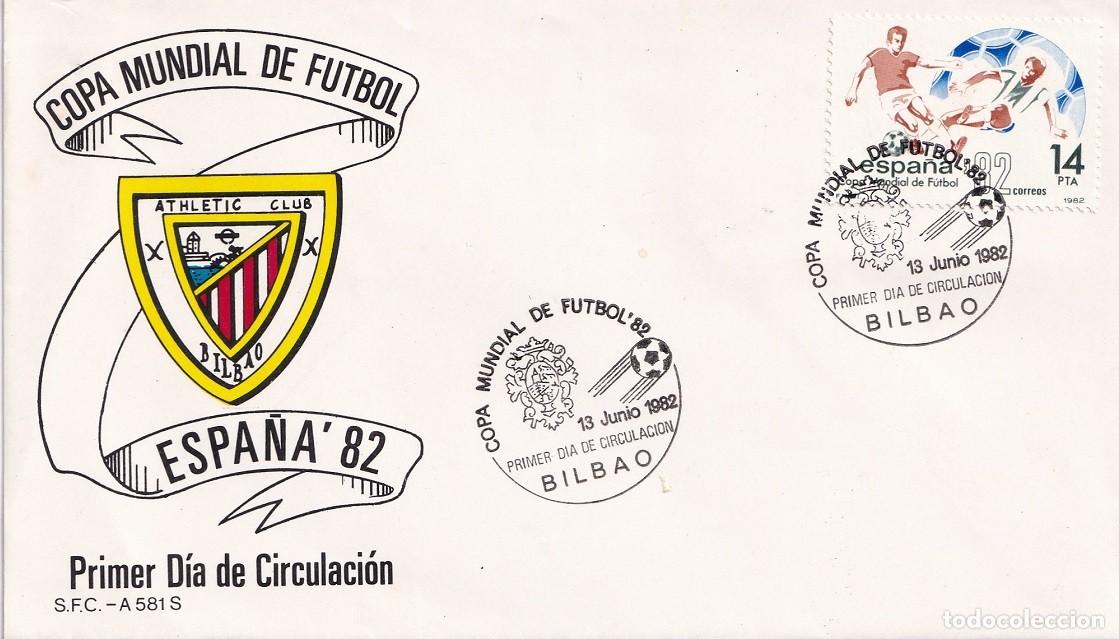 Sellos: SPD Bilbao 1982 Espa&ntilde;a'82 - Copa Mundial de F&uacute;tbol Athletic Club Bilbao - Matasellos especiales FDC