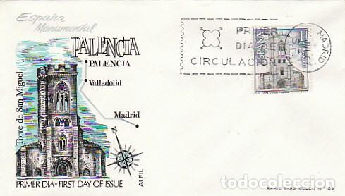 Sellos: EDIFIL 1803, PALENCIA: TORRE DE SAN MIGUEL, PRIMER DIA 26-7-1967 EN SOBRE DE ALFIL