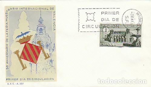 Sellos: Edifil 1797, feria de muestras de Valencia, 50 aniversario, primer dia de 3-5-1967 EN SOBRE DEL SFC