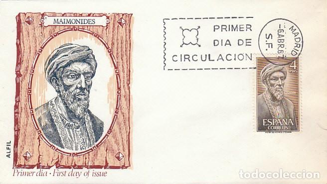 Sellos: EDIFIL 1793, MAIMONIDES, PRIMER DIA DE 6-4-1967 EN SOBRE DE ALFIL