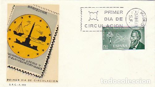 Sellos: EDIFIL 1790, PRIMER CONGRESO DE RADIOLOGIA, PRIMER DIA DE 3-4-1967 SOBRE DEL SFC
