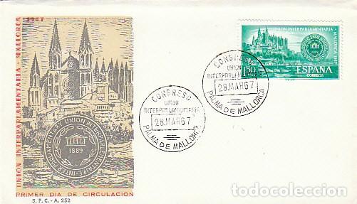 Sellos: EDIFIL 1789, CONFERENCIA INTERPARLAMENTARIA EN PALMA MALLORCA, PRIMER DIA DE PALMA 28-3-1967 SFC