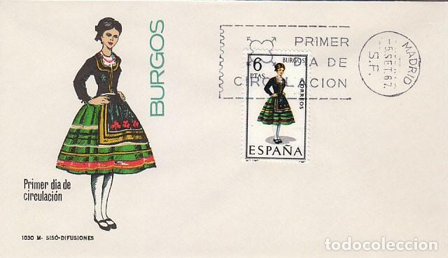 Sellos: Edifil 1775, traje regional de Burgos, sobre primer dia a&ntilde;o 1967 Sobre del SISO