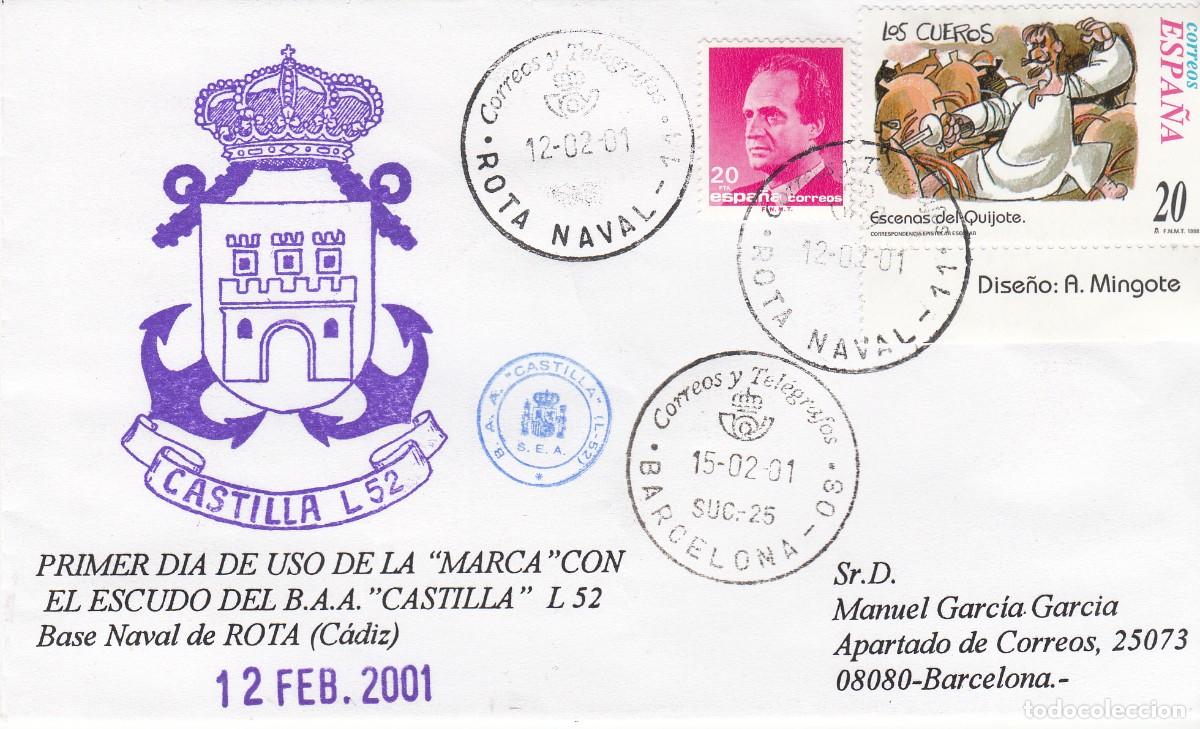 Sellos: 2001 MATASELLOS FILATELIA NAVAL -ROTA NAVAL - CASTILLA L 52