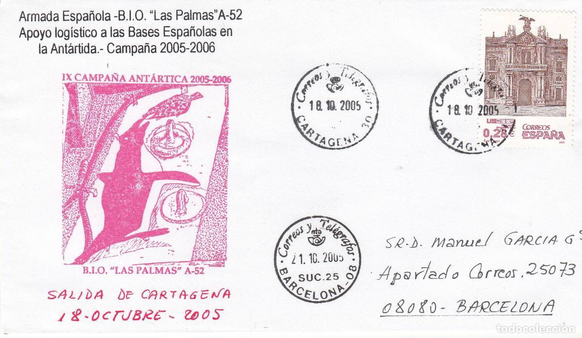 Sellos: 2005 - FILATELIA POLAR - SALIDA DE CARTAGENA DE LAS PALMAS A 52