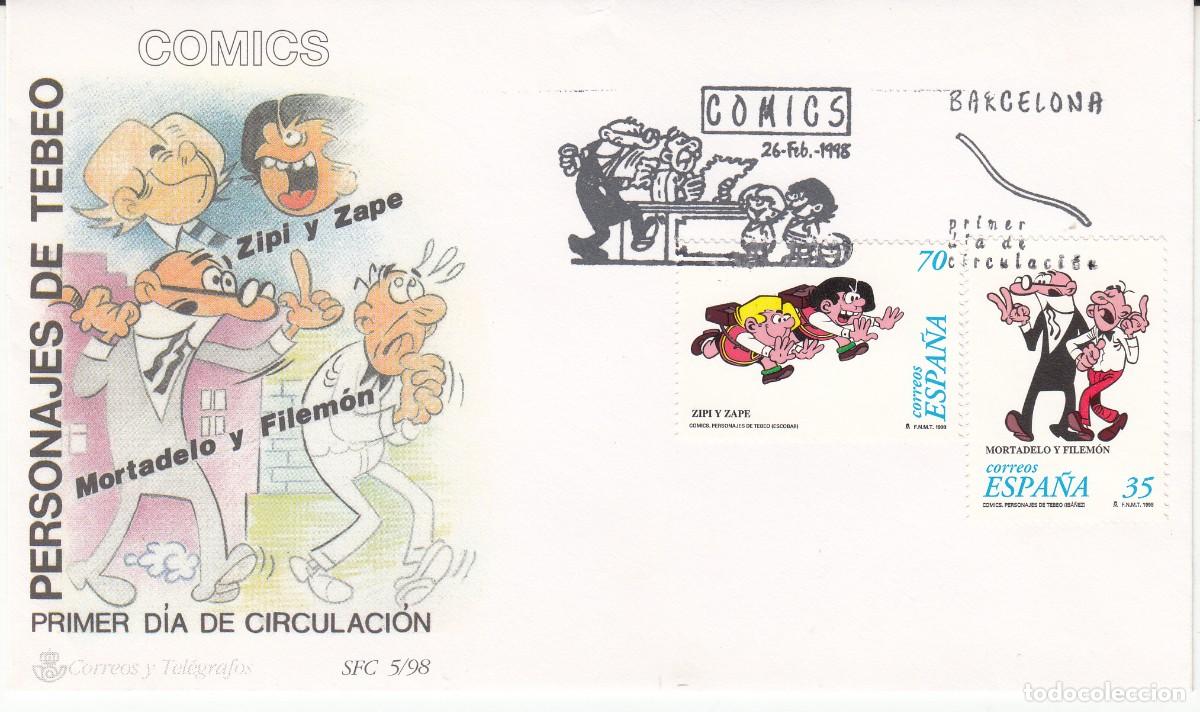 Sellos: 1998 MATASELLOS SPD COMICS PERSONAJES DE TEBEO NUMS. 3531 - 3532