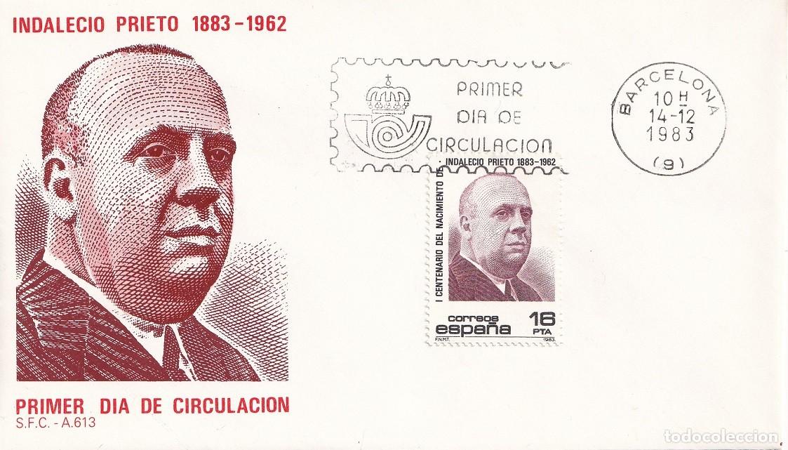 Sellos: SPD Barcelona 1983 - Centenario del nacimiento del ministro socialista Indalecio Prieto 1883-1962