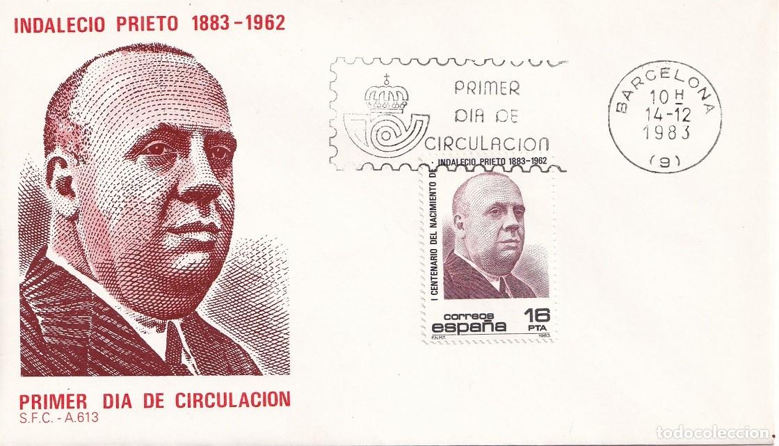 Sellos: SPD Barcelona 1983 - Centenario del nacimiento del ministro socialista Indalecio Prieto 1883-1962