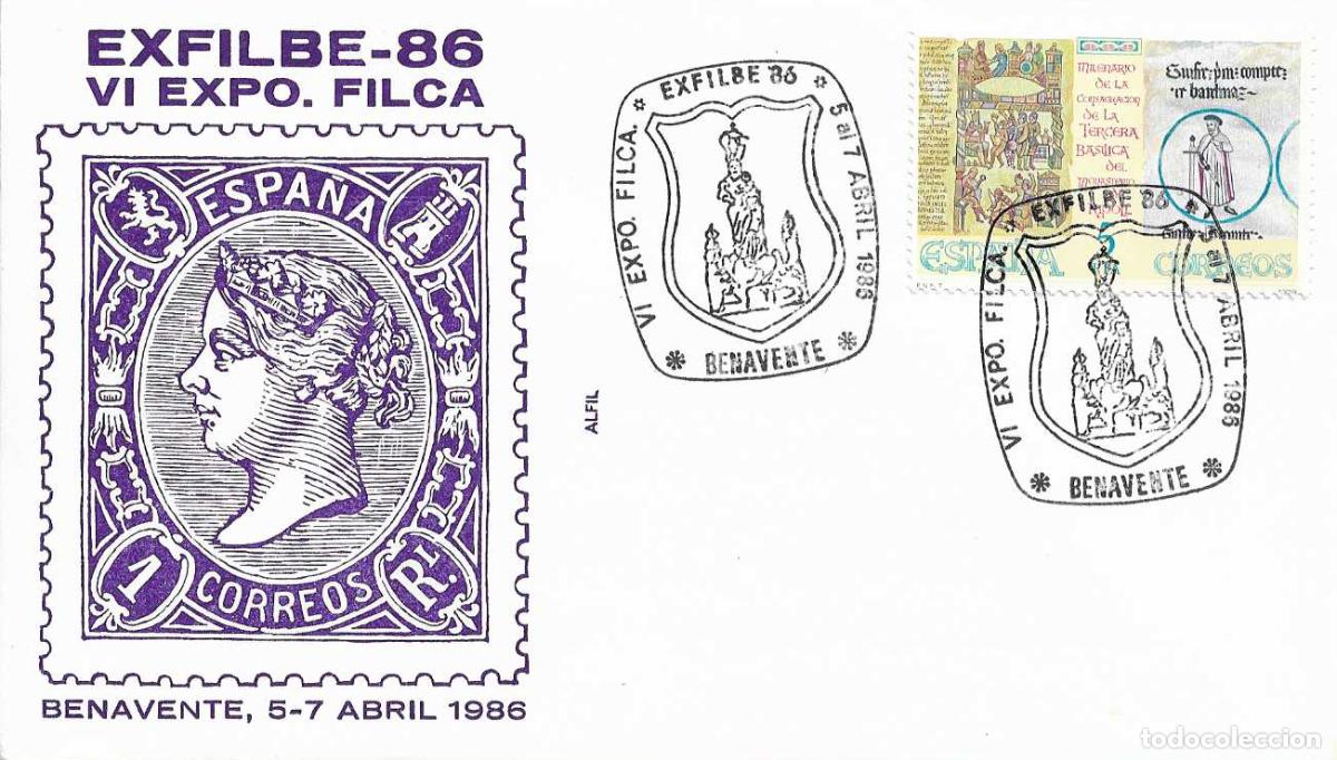 Sellos: VIRGEN DE LA VEGA VI EXPOSICION EXFILBE BENAVENTE (ZAMORA) 1986 RARO MATASELLOS SOBRE ALFIL RELIGION