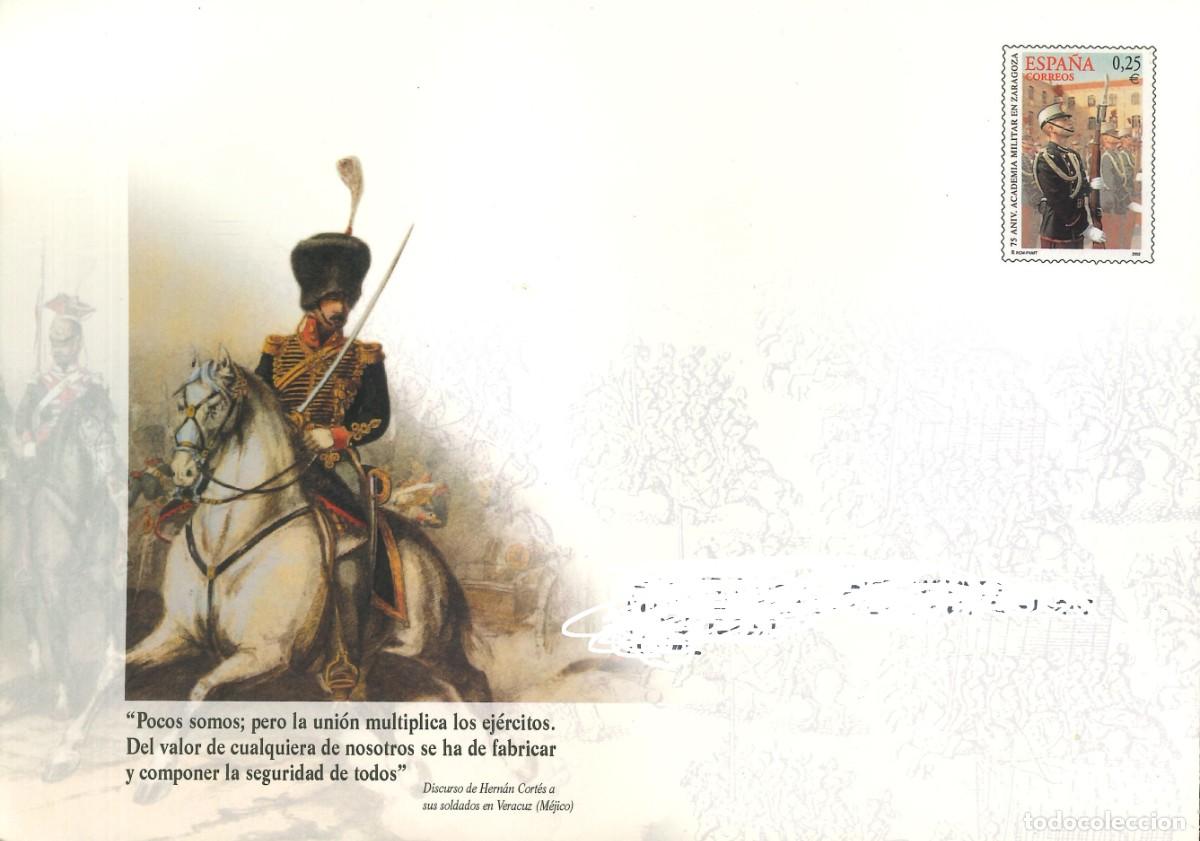 Sellos: DE TODO UN POCO - SOBRE PRIMER DIA - 2002 - 75&ordm; ANIVERSARIO ACADEMIA MILITAR DE ZARAGOZA