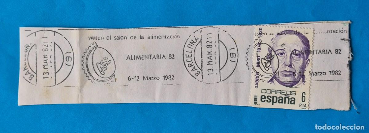 Sellos: MATASELLOS RODILLO-VISITEN EL SALON DE LA ALIMENTARIA-ALIMENTARIA 82-BARCELONA 1982