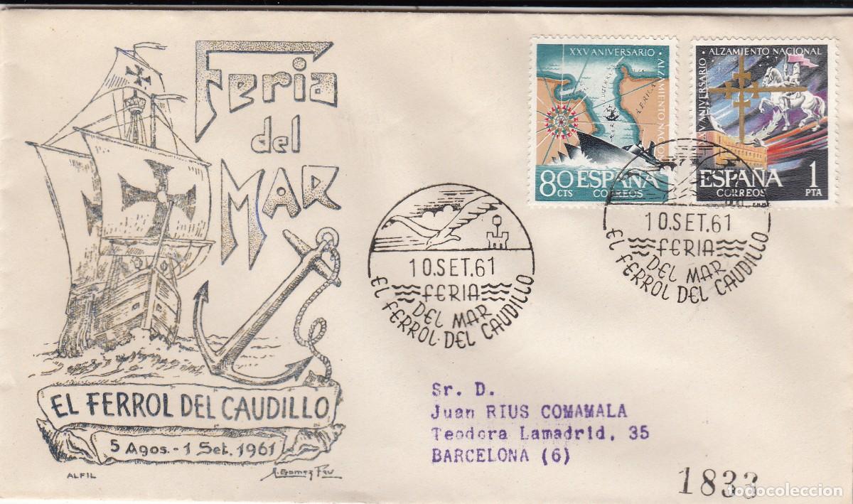 Stamps: 1961 MATASELLOS FERIA DEL MAR - EL FERROL DEL CAUDILLO