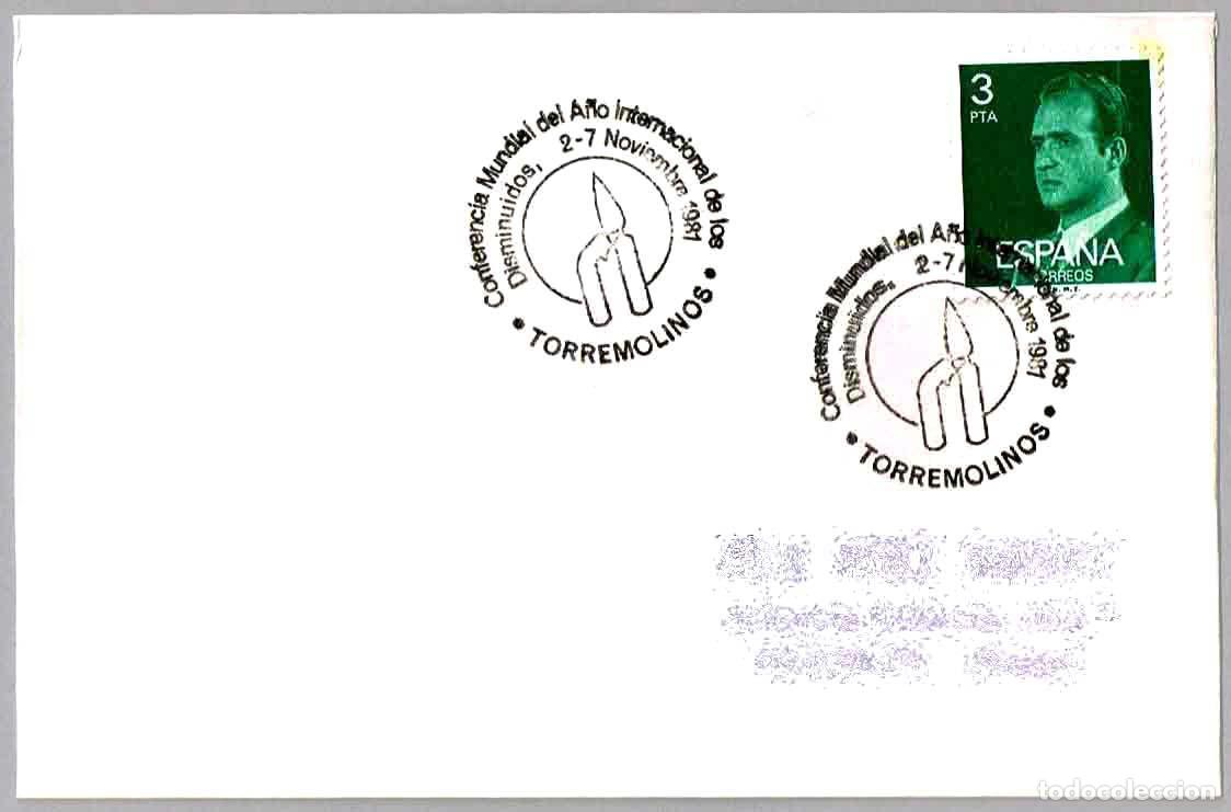 Timbres: Matasellos CONF.MUNDIAL A&Ntilde;O INT. DE LOS DISMINUIDOS. Torremolinos, Malaga, Andalucia, 1981