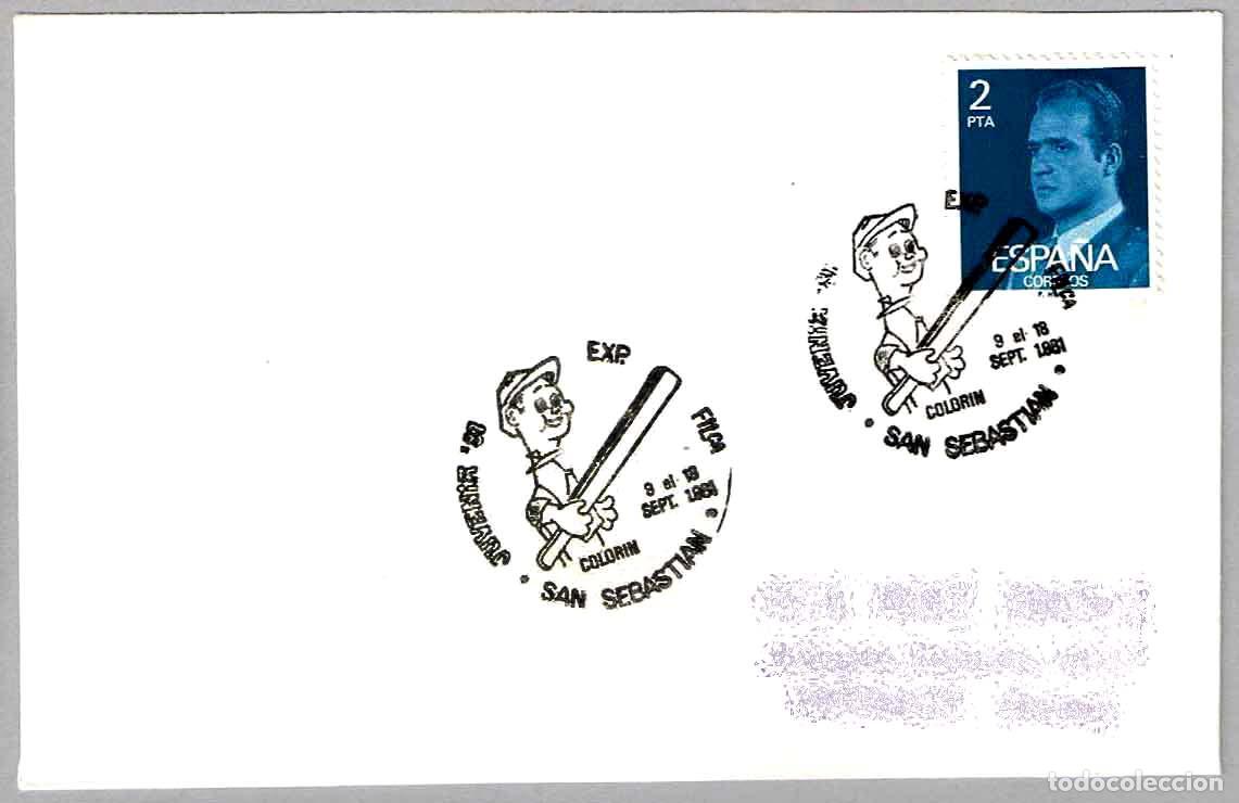 Timbres: Matasellos JUVENIA'81 - MARIONETA COLORIN. San Sebastian, Guipuzcoa, 1981