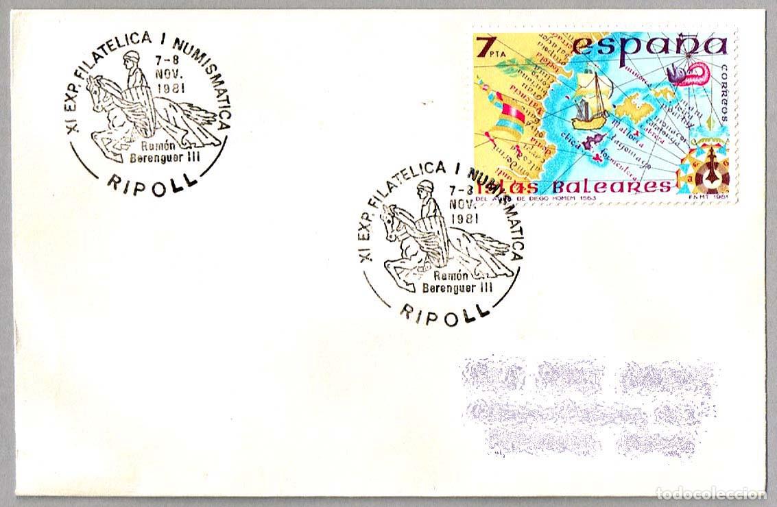 Timbres: Matasellos XI EXP.FIL. RAMON BERENGUER III. Ripoll, Girona, 1981