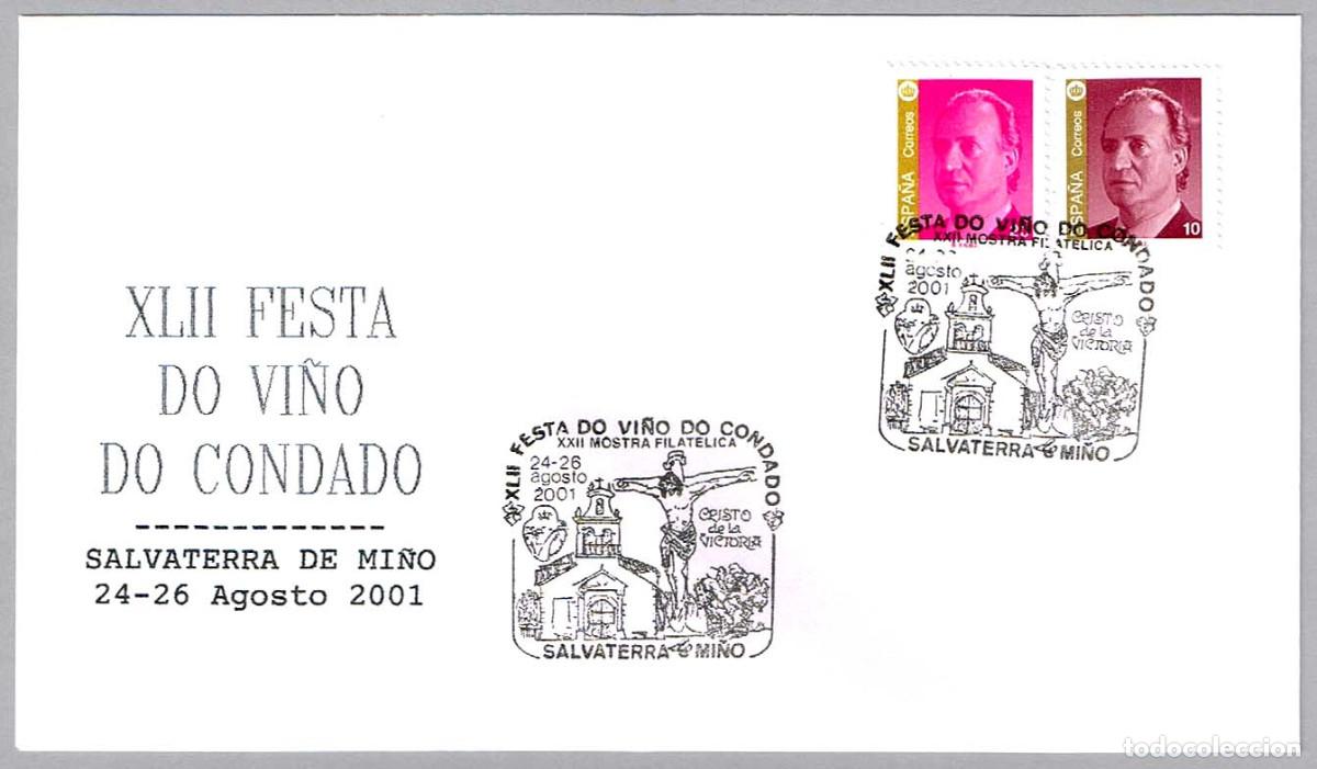 Sellos: Matasellos XLII FESTA DO VI&Ntilde;O DO CONDADO. Salvaterra de Mi&ntilde;o, Pontevedra, Galicia, 2001