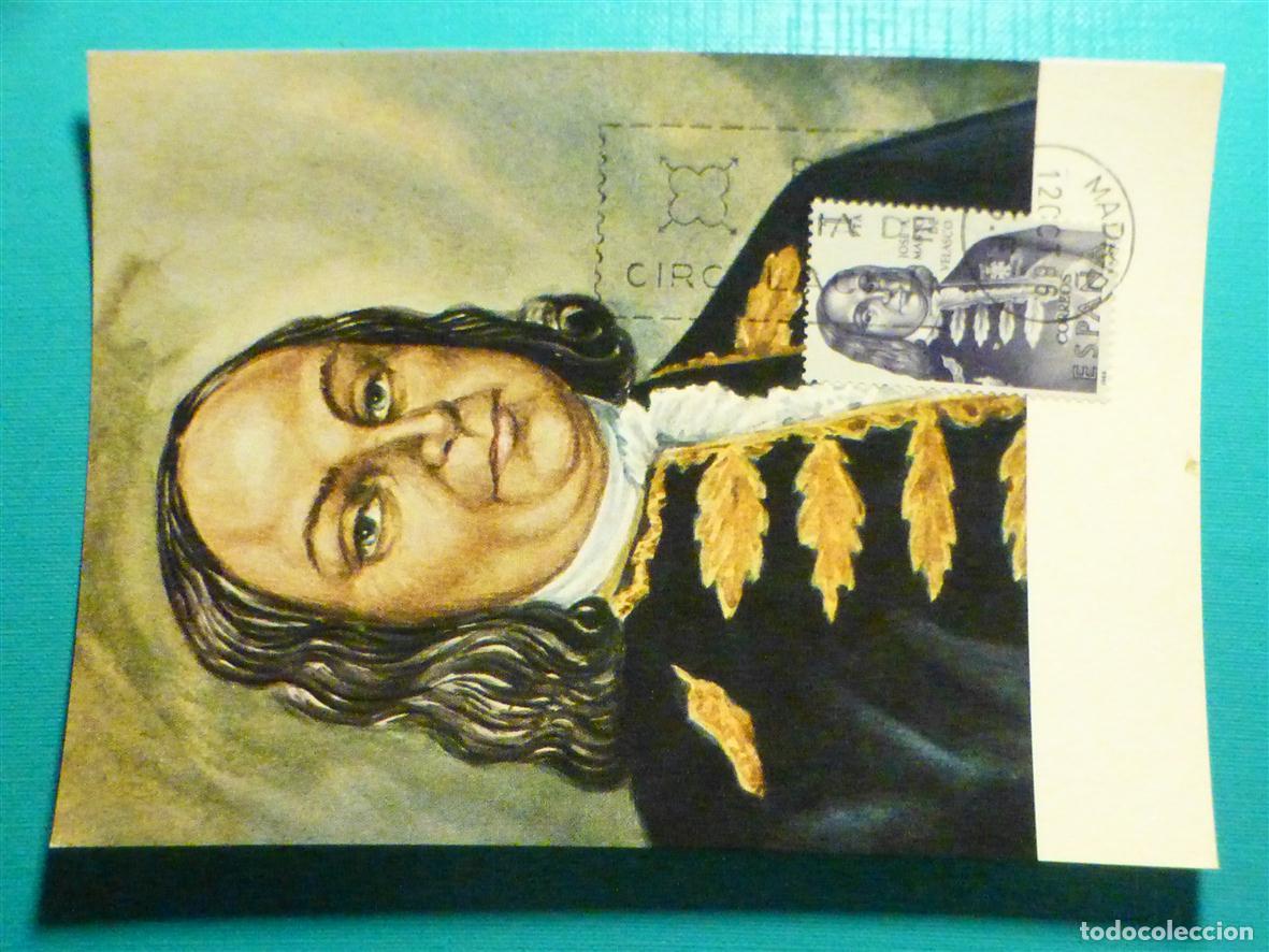 Sellos: Forjadores de Am&eacute;rica - Jos&eacute; Antonio Mans&oacute; de Velasco - Tarjeta Primer d&iacute;a circulaci&oacute;n - Edifil 1752