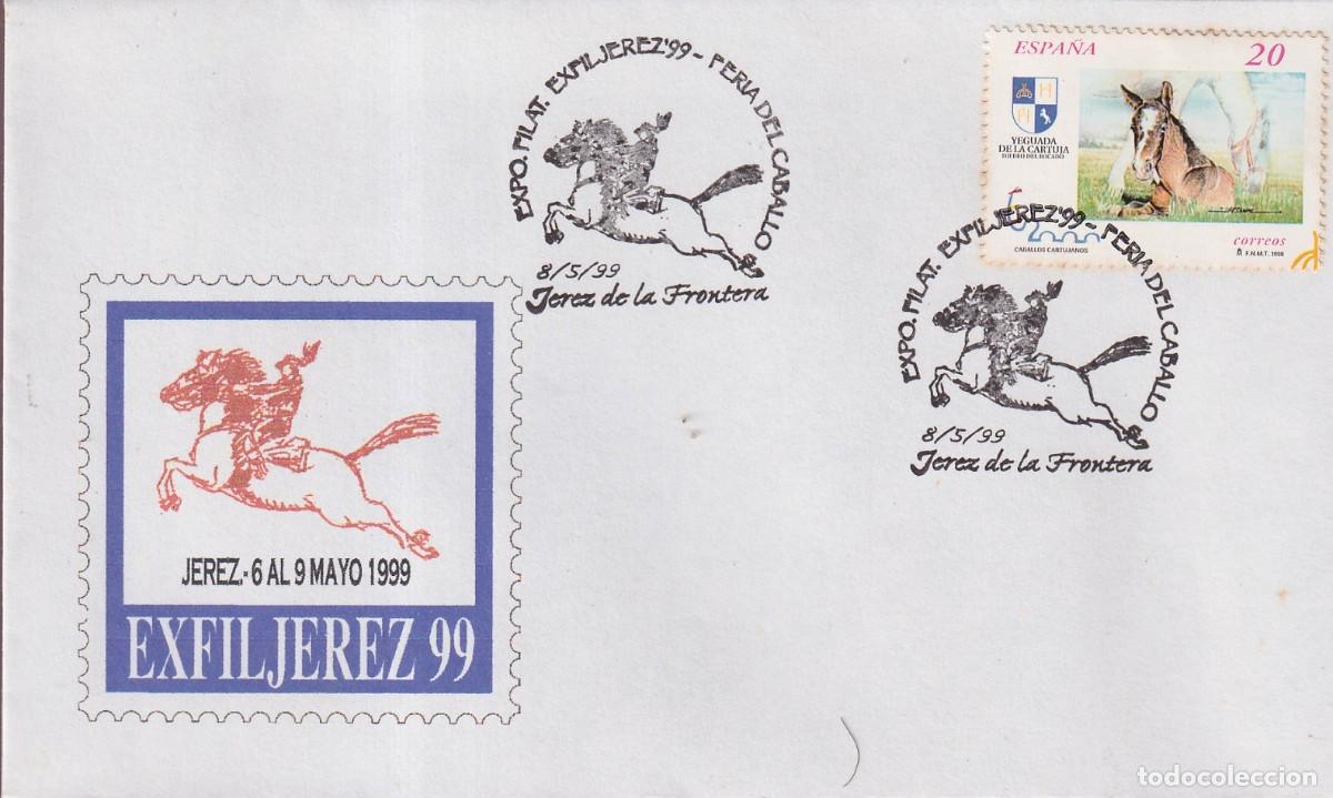 Sellos: EXFILJEREZ 99 - JEREZ 1999 - FERIA DEL CABALLO
