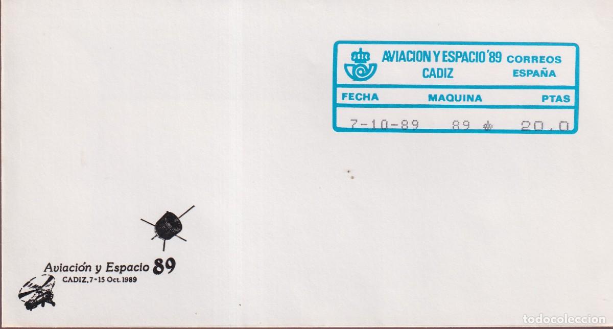 Sellos: CADIZ 1989 - AVIACION Y ESPACIO '89 - EXPOSICION DE AEROFILATELIA Y ASTROFILATELIA - ETIQUETA EPELSA