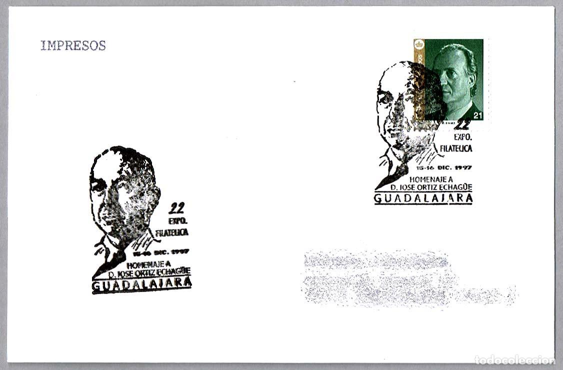 Sellos: Matasellos EXP.FIL. HOMENAJE A D. JOSE ORTIZ ECHAG&Uuml;E - FOTOGRAFO. Guadalajara 1997