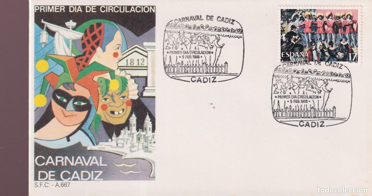 Sellos: CADIZ - EXPOSICION FILATELICA CARNAVAL 1986 - SPD ENTERO POSTAL + MATASELLO EXPOSICION - FOTO ADIC