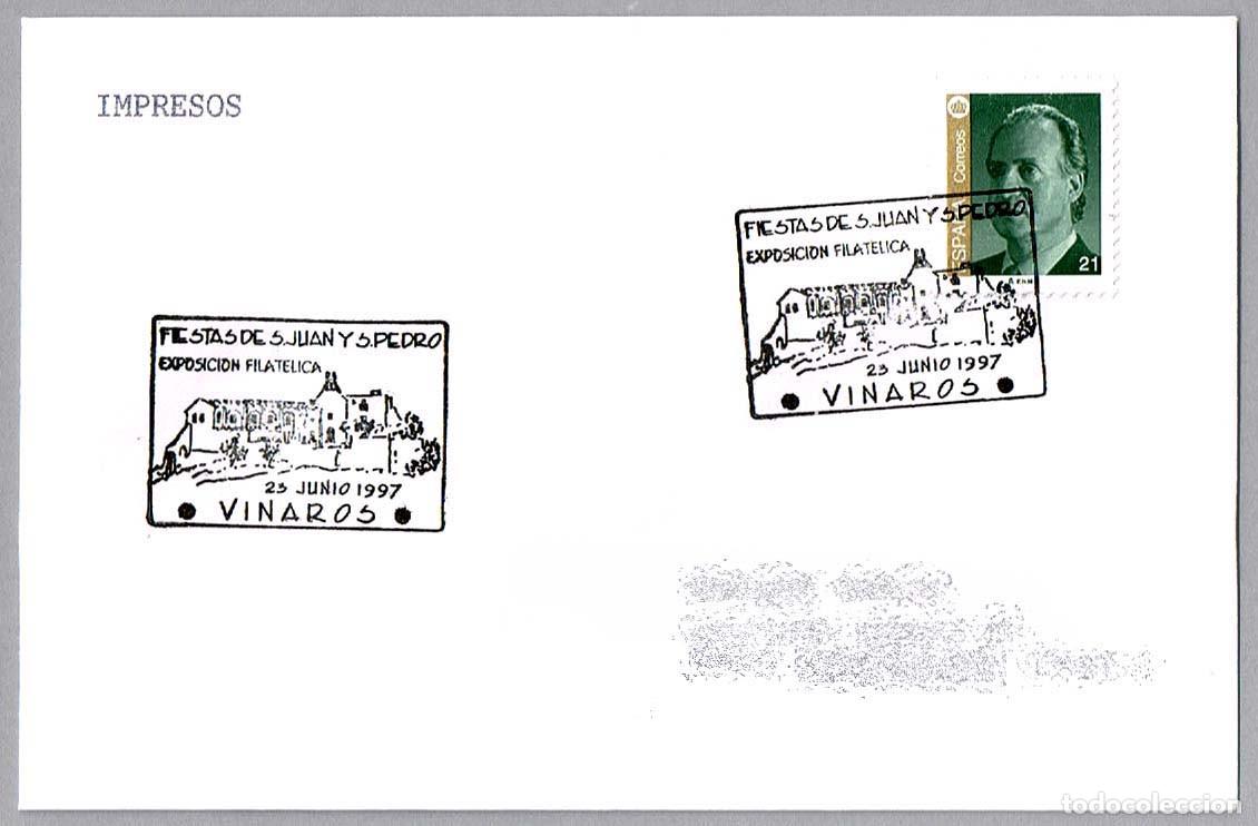 Sellos: Matasellos EXP.FIL. FIESTAS DE SAN JUAN Y SAN PEDRO. Vinaros, Castellon, 1997