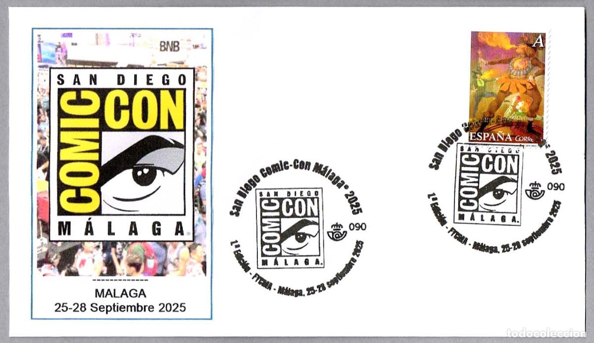 Sellos: Matasellos SAN DIEGO COMIC-CON MALAGA 2025. Malaga, Andalucia, 2025
