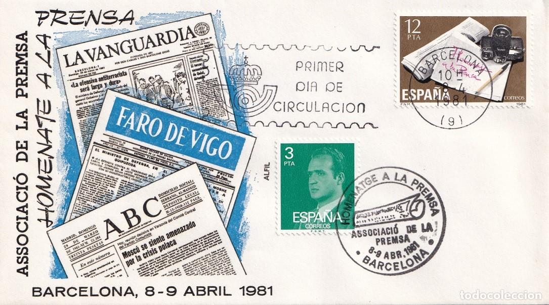 Sellos: SPD en Alfil Barcelona 1981 - Homenaje a la prensa - Homenatge a la premsa - Associaci&oacute; de la premsa