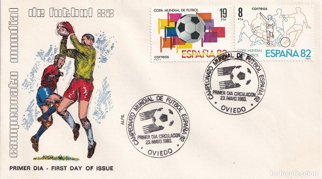 Sellos: SPD Oviedo 1982 en Alfil / Campeonato Mundial de F&uacute;tbol 82 - 1980: Copa Mundial de F&uacute;tbol - FDC