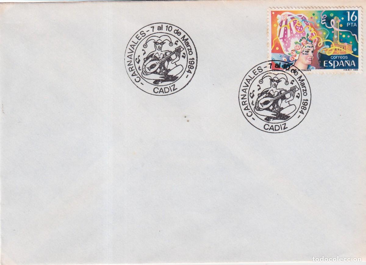 Sellos: CADIZ 1984 - SOBRE EXPOSICION FILATELICA CARNAVAL