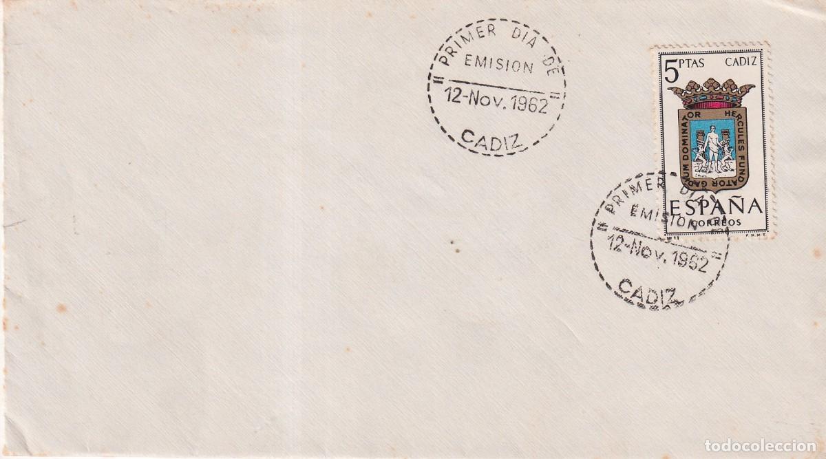 Sellos: CADIZ 1962 - PRIMER DIA DE EMISION SELLO ESCUDO DE CADIZ