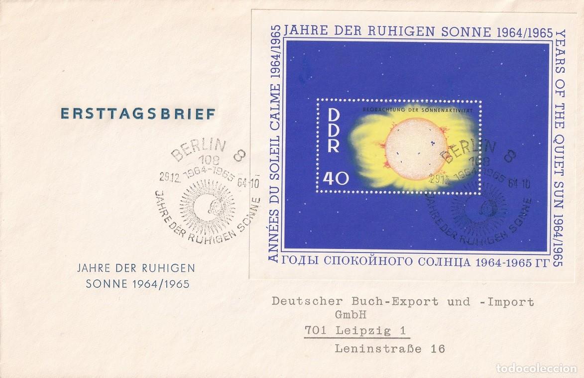Sellos: FDC Berl&iacute;n 1964 A&ntilde;o internacional del Sol en calma - Jahre der ruhigen sonne 1964/1965 - Astronom&iacute;a