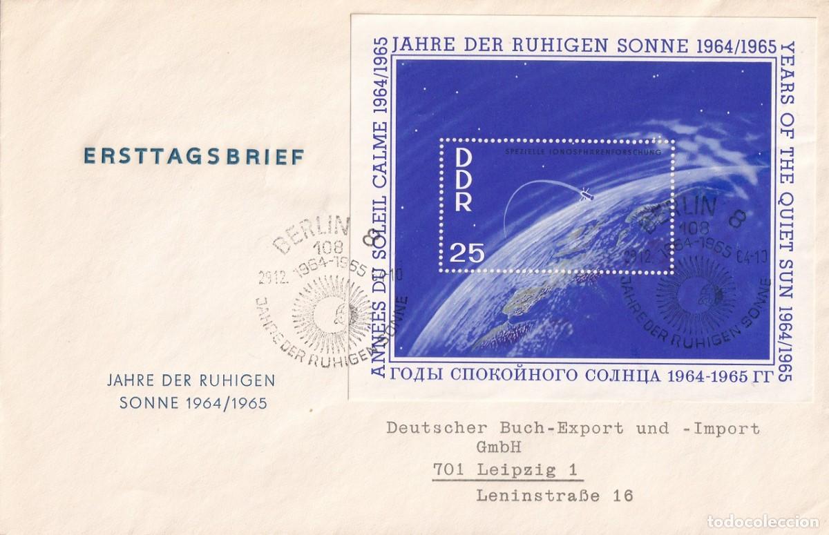 Sellos: FDC Berl&iacute;n 1964 A&ntilde;o internacional del Sol en calma - Jahre der ruhigen sonne 1964/1965 - Astronom&iacute;a